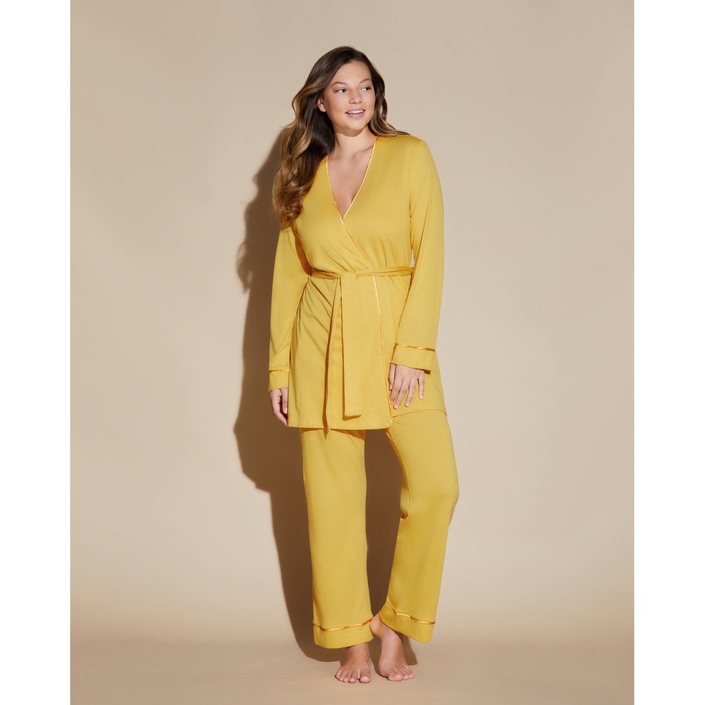 Cosa Bella Bella Curvy 3 Piece Pajama Set With‎ Robe size M